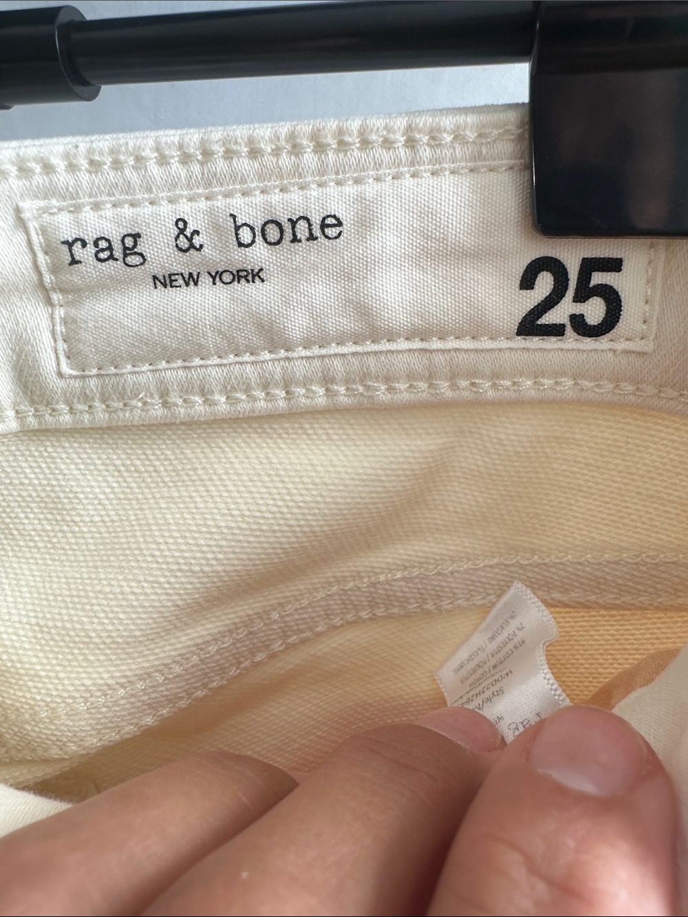 rag & bone Cream Dre Loopback Boyfriend Jeans BNWT - Picture 4 of 7